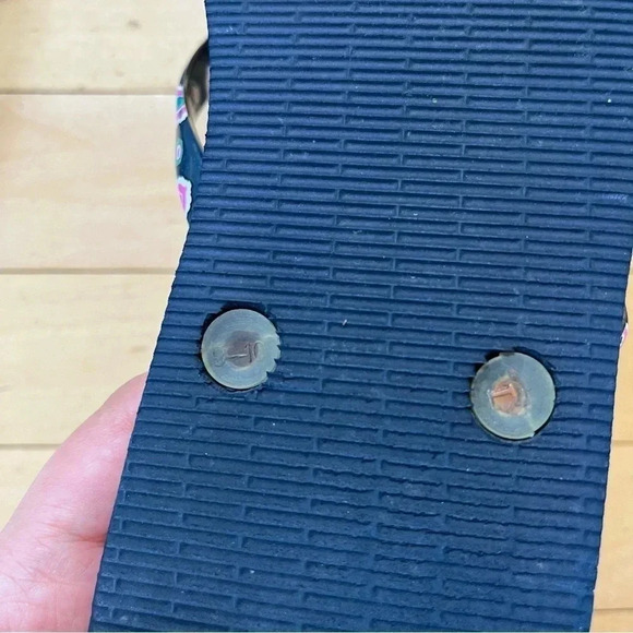 Vera Bradley Multicolor Blue Floral Flip Flops Thong Sandals Large Sz 9-10 - Picture 7 of 8